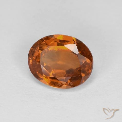 granate hessonita Medium Dark-Orange natural de 1.19 ct, Ovalada, VS
