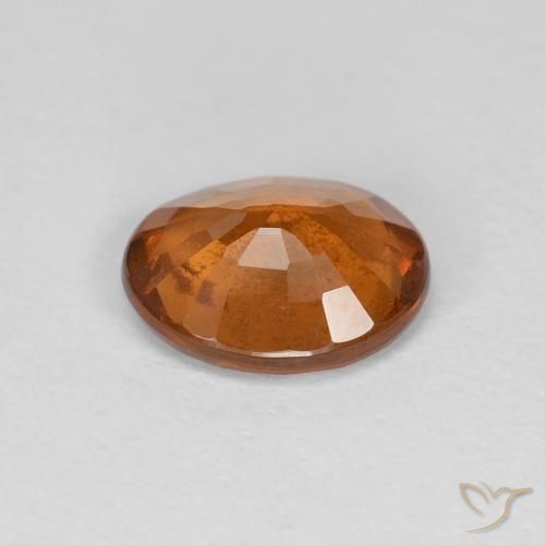 granate hessonita Naranja oscuro natural de 1.29 ct, Ovalada, VS