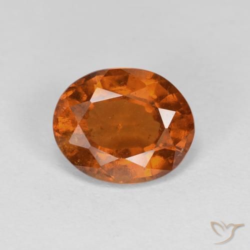 1.83ct Natural Naranja oscuro Granate Hessonita, Ovalada, VS