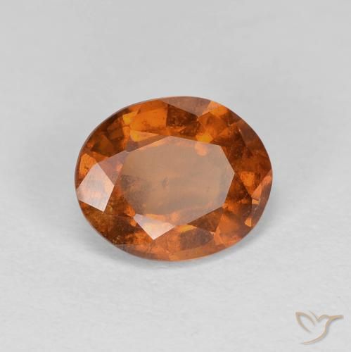 granate hessonita Naranja oscuro natural de 1.83 ct, Ovalada, VS