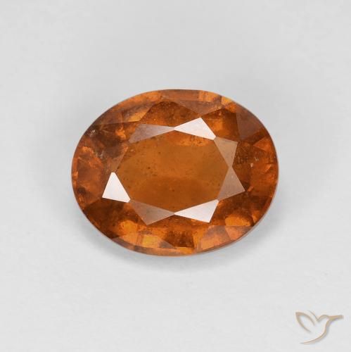 2.54ct Natural Naranja rojizo Granate Hessonita, Ovalada, VS