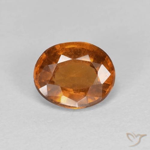 1.26ct Natural Naranja rojizo Granate Hessonita, Ovalada, VS