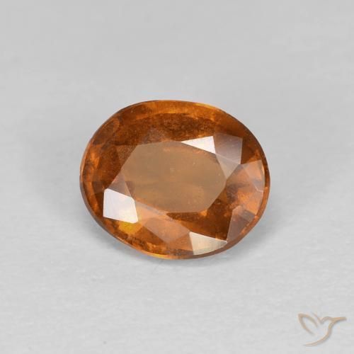 granate hessonita Naranja rojizo natural de 1.26 ct, Ovalada, VS