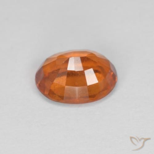 granate hessonita Naranja rojizo natural de 1.26 ct, Ovalada, VS
