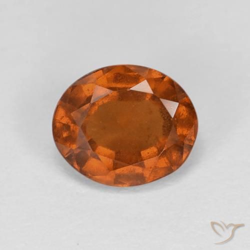 1.85ct Natural Naranja oscuro Granate Hessonita, Ovalada, VS