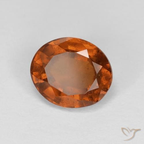 granate hessonita Naranja oscuro natural de 1.85 ct, Ovalada, VS