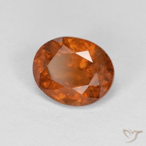 granate hessonita Ámbar naranja natural de 1.49 ct, Ovalada, VS