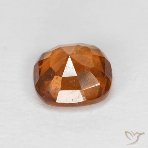 granate hessonita Medium Dark-Orange natural de 1.00 ct, Forma Cojín, VS
