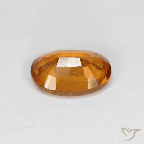 granate hessonita Naranja oscuro natural de 1.26 ct, Ovalada, VS