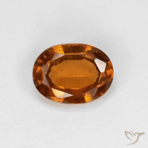 1.21ct Natural Medium Dark-Orange Granate Hessonita, Ovalada, VS