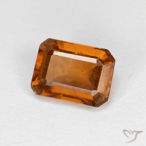 granate hessonita Naranja oscuro natural de 1.27 ct, Corte Octágono / Esmeralda, VS