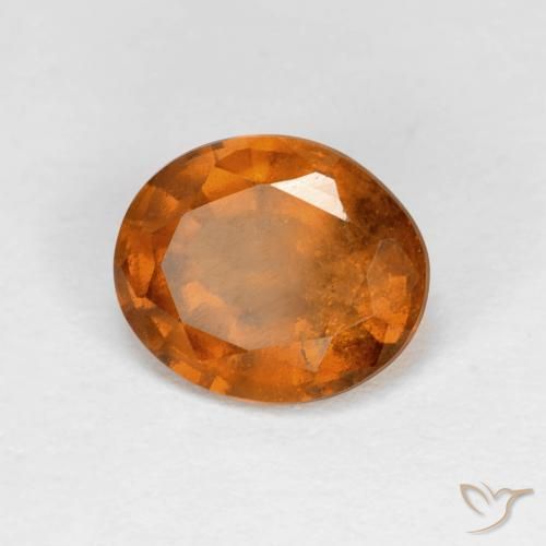 granate hessonita Naranja amarillento natural de 2.07 ct, Ovalada, VS