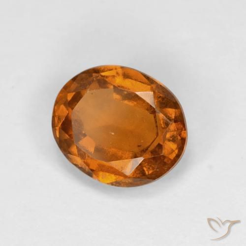 granate hessonita Naranja oscuro natural de 1.59 ct, Ovalada, VS