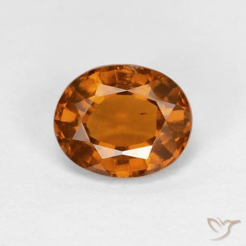 1.52ct Natural Medium Dark-Orange Granate Hessonita, Ovalada, VS