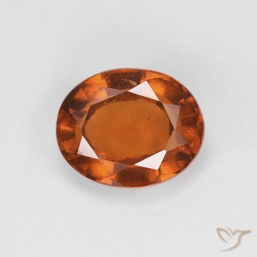 2.28ct Natural Medium Dark-Orange Granate Hessonita, Ovalada, VVS-VS