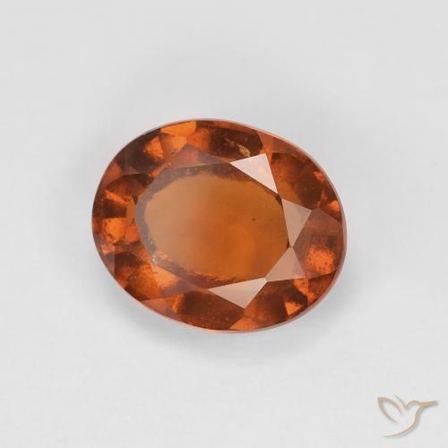 granate hessonita Medium Dark-Orange natural de 2.28 ct, Ovalada, VVS-VS