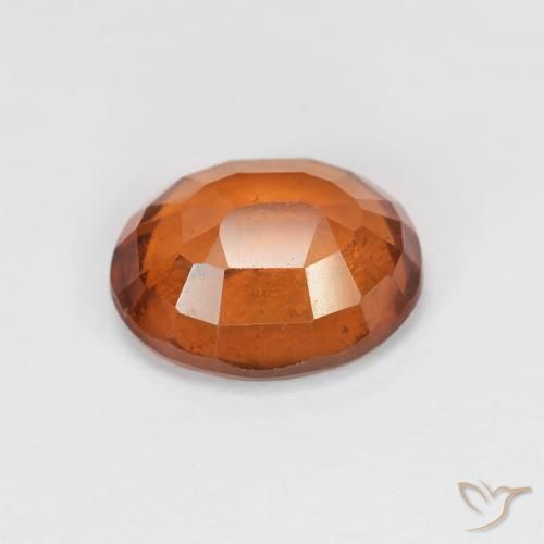 granate hessonita Medium Dark-Orange natural de 2.28 ct, Ovalada, VVS-VS