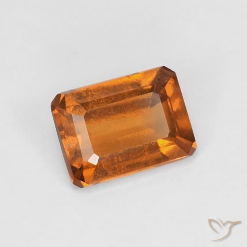 granate hessonita Naranja amarillento natural de 1.08 ct, Corte Octágono / Esmeralda, VVS-VS