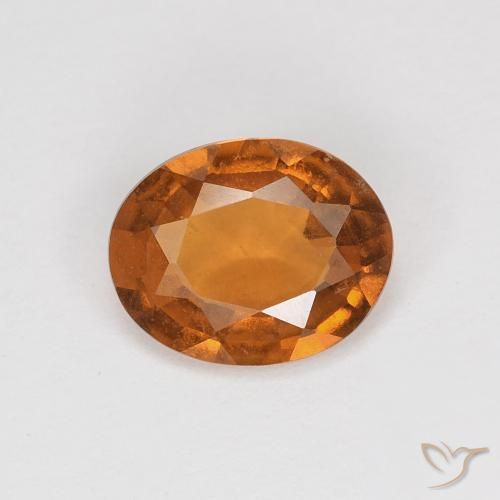 1.11ct Natural Naranja marrón Granate Hessonita, Ovalada, VVS-VS