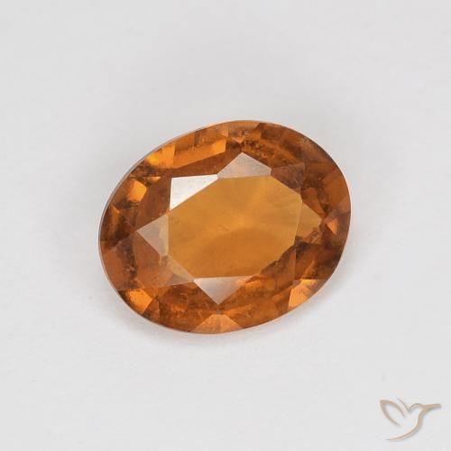 granate hessonita Naranja marrón natural de 1.11 ct, Ovalada, VVS-VS