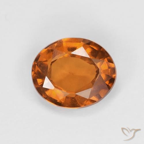 1.60ct Natural Medium Dark-Orange Granate Hessonita, Ovalada, VVS-VS