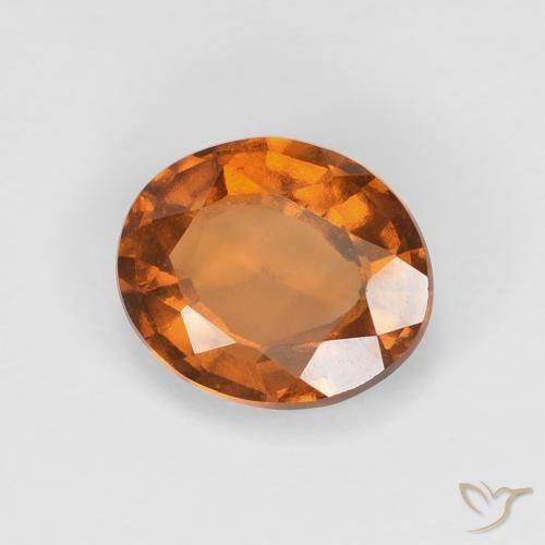 granate hessonita Medium Dark-Orange natural de 1.60 ct, Ovalada, VVS-VS