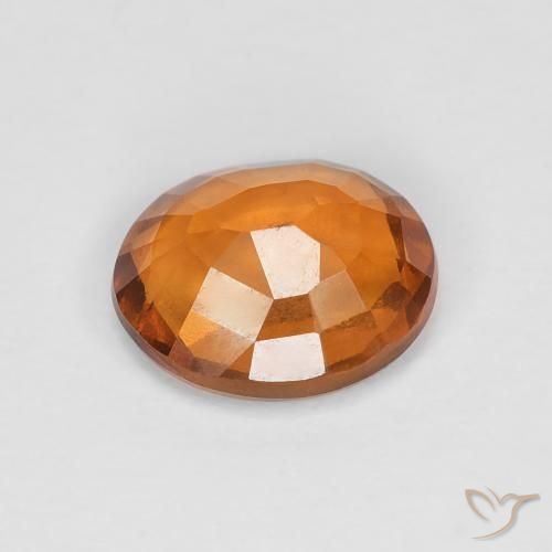 granate hessonita Medium Dark-Orange natural de 1.60 ct, Ovalada, VVS-VS