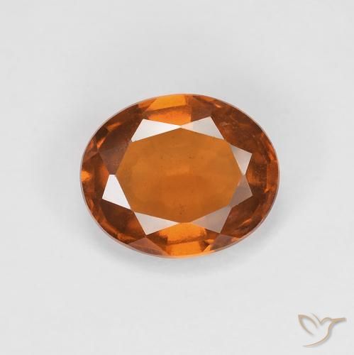 1.81ct Natural Naranja oscuro Granate Hessonita, Ovalada, VVS-VS