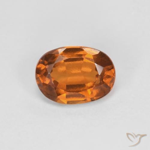 1.27ct Natural Naranja oscuro Granate Hessonita, Ovalada, VVS-VS