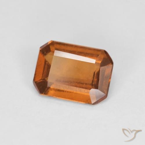 granate hessonita Naranja oscuro natural de 0.99 ct, Corte Octágono / Esmeralda, VS