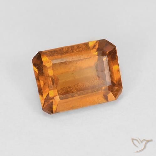 granate hessonita Naranja oscuro natural de 1.10 ct, Corte Octágono / Esmeralda, VS