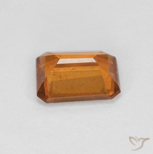 granate hessonita Naranja oscuro natural de 1.10 ct, Corte Octágono / Esmeralda, VS