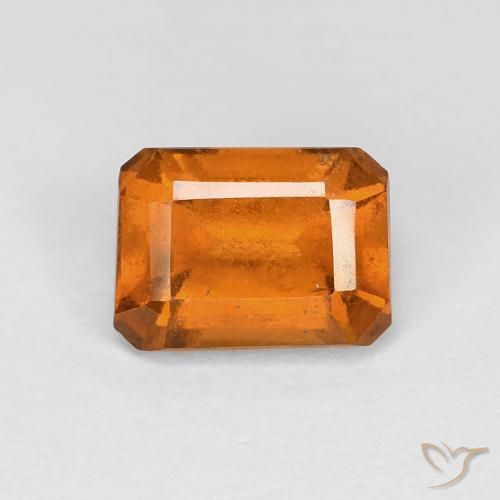 granate hessonita Naranja medio natural de 1.41 ct, Corte Octágono / Esmeralda, VVS-VS