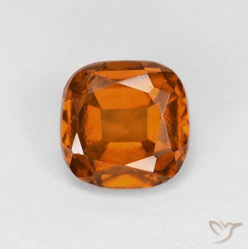 1.17ct Natural Naranja oscuro granate hessonita, Forma Cojín, VS