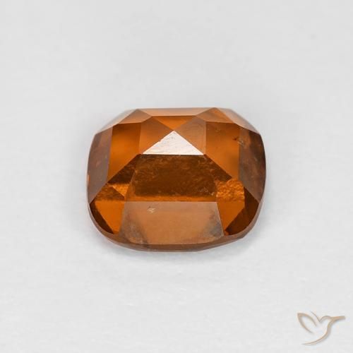 granate hessonita Naranja oscuro natural de 1.17 ct, Forma Cojín, VS