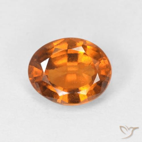 1.46ct Natural Naranja medio Granate Hessonita, Ovalada, VVS-VS
