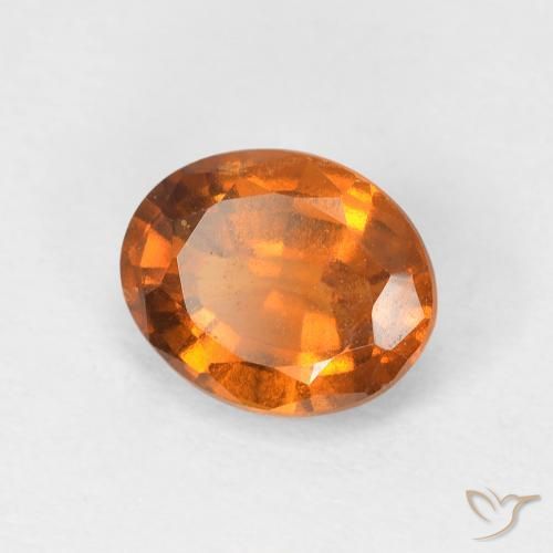 granate hessonita Naranja medio natural de 1.46 ct, Ovalada, VVS-VS