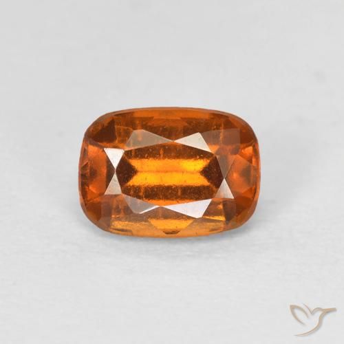 1.28ct Natural Naranja medio granate hessonita, Forma Cojín, VS