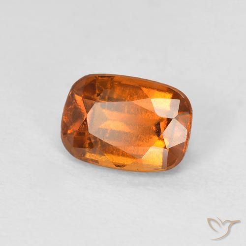 granate hessonita Naranja medio natural de 1.28 ct, Forma Cojín, VS