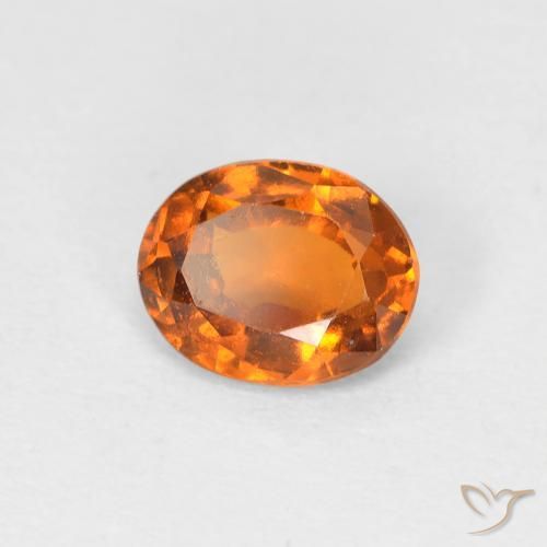 granate hessonita Naranja medio natural de 1.16 ct, Ovalada, VS