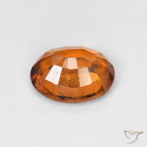 granate hessonita Naranja amarillento natural de 1.38 ct, Ovalada, VS