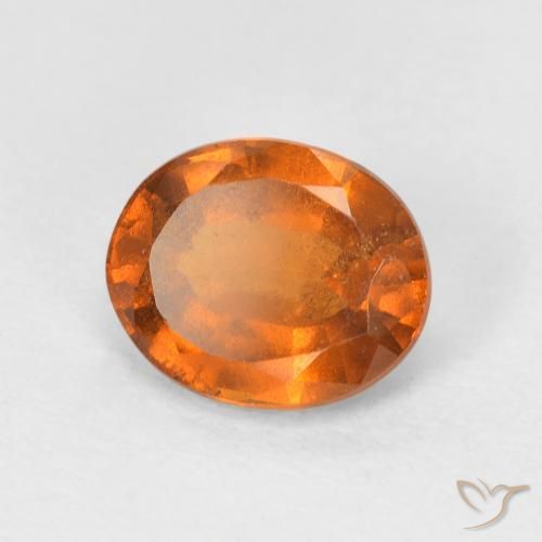 granate hessonita Naranja oscuro natural de 1.72 ct, Ovalada, VS