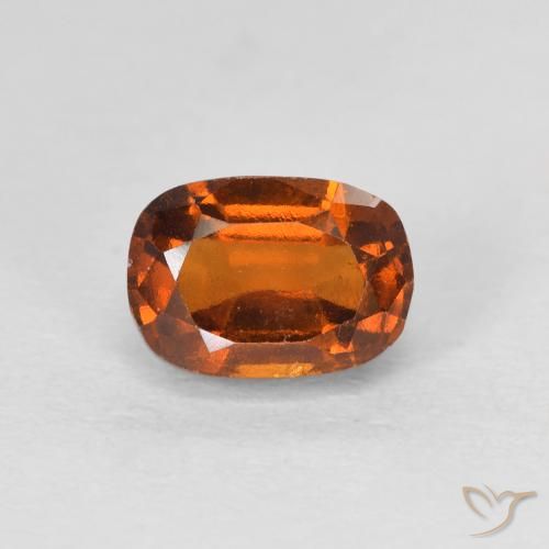 1.64ct Natural Naranja oscuro granate hessonita, Forma Cojín, VS