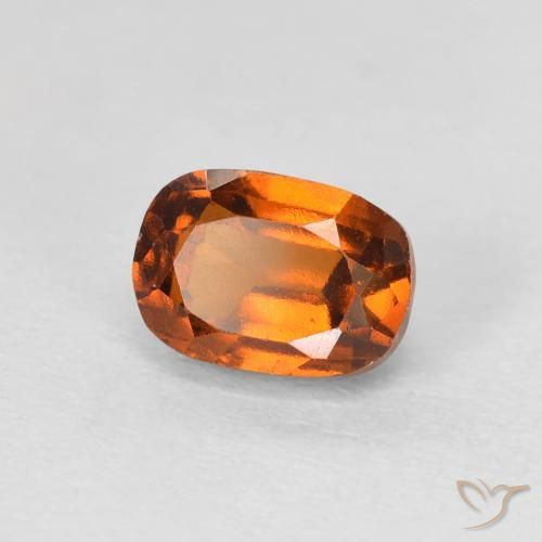granate hessonita Naranja oscuro natural de 1.64 ct, Forma Cojín, VS