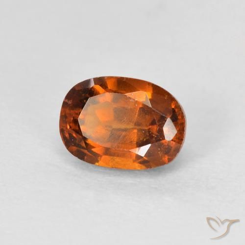 granate hessonita Naranja medio natural de 1.42 ct, Ovalada, VS