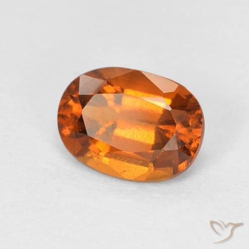 granate hessonita Naranja medio natural de 1.52 ct, Ovalada, VS