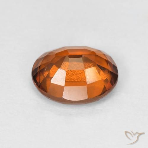 granate hessonita Naranja oscuro natural de 1.60 ct, Ovalada, VS