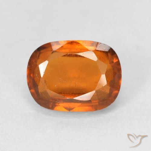 2.23ct Natural Naranja amarillento granate hessonita, Forma Cojín, VS