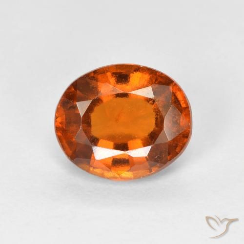 1.41ct Natural Naranja medio Granate Hessonita, Ovalada, VS