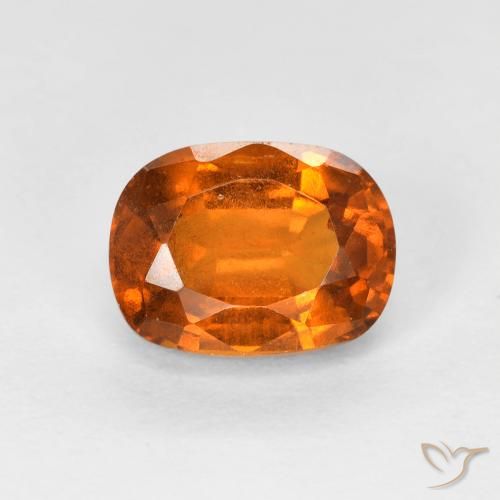 2.03ct Natural Naranja oscuro granate hessonita, Forma Cojín, VS